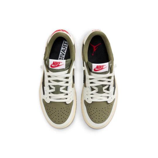 Air Jordan 1 Low x Travis Scott Kids 'Medium Olive' top view