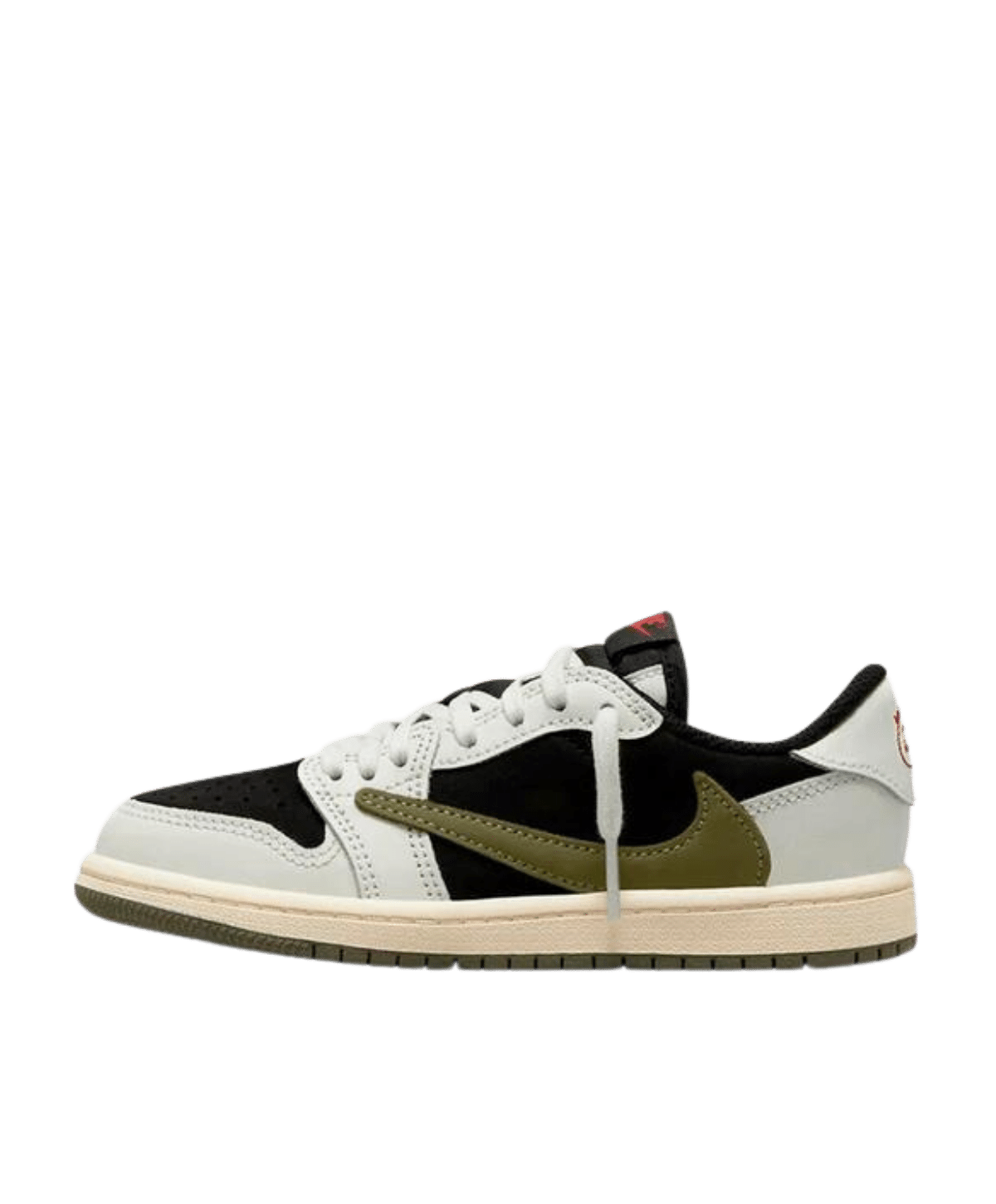 Air Jordan 1 Low x Travis Scott Kids 'Olive' side view