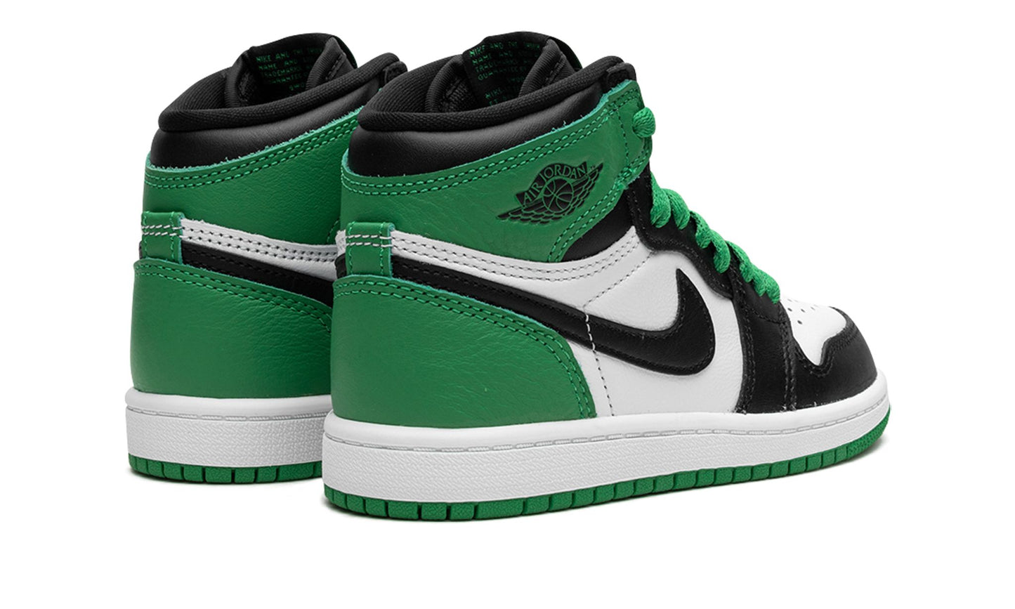 Air Jordan 1 High Kids 'Lucky Green 2023' heel