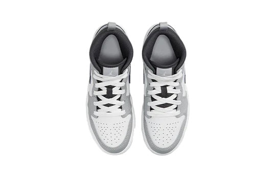 Air Jordan 1 Mid Kids 'Light Smoke Grey' top view