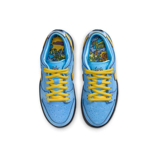 Nike SB Dunk Low Kids 'Powerpuff Girls Blue Bubbles' top view