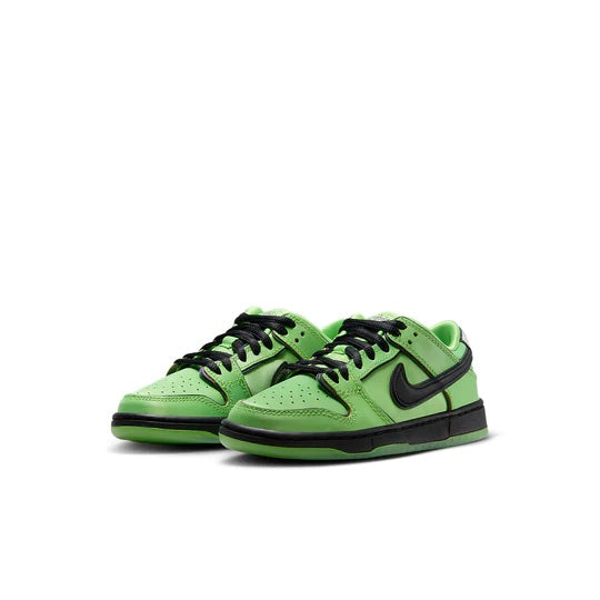 Nike SB Dunk Low Kids 'Powerpuff Girls Buttercup' front view