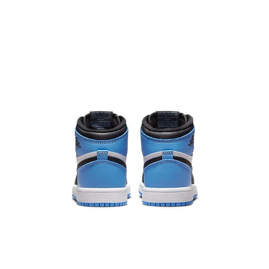 kids air jordan 1 high unc toe heel