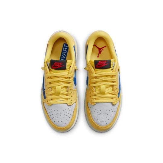 Air Jordan 1 Low x Travis Scott Kids 'Canary' top view