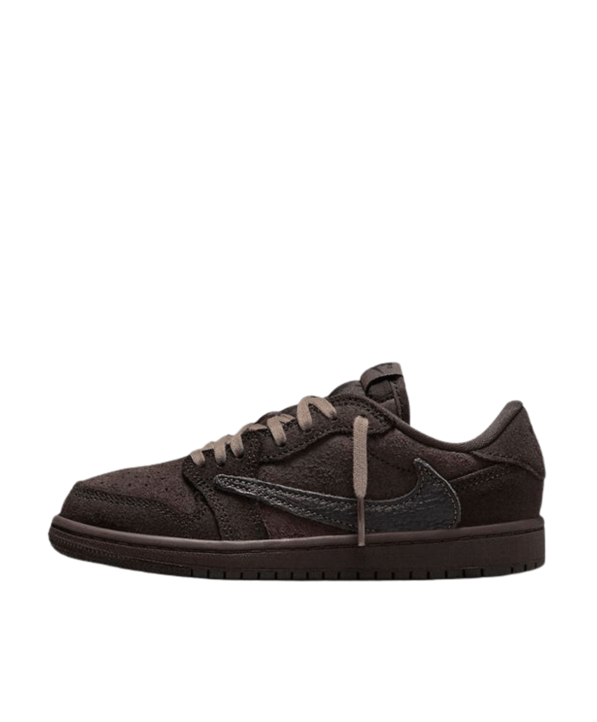 Air Jordan 1 Low x Travis Scott Kids 'Velvet Brown' side view