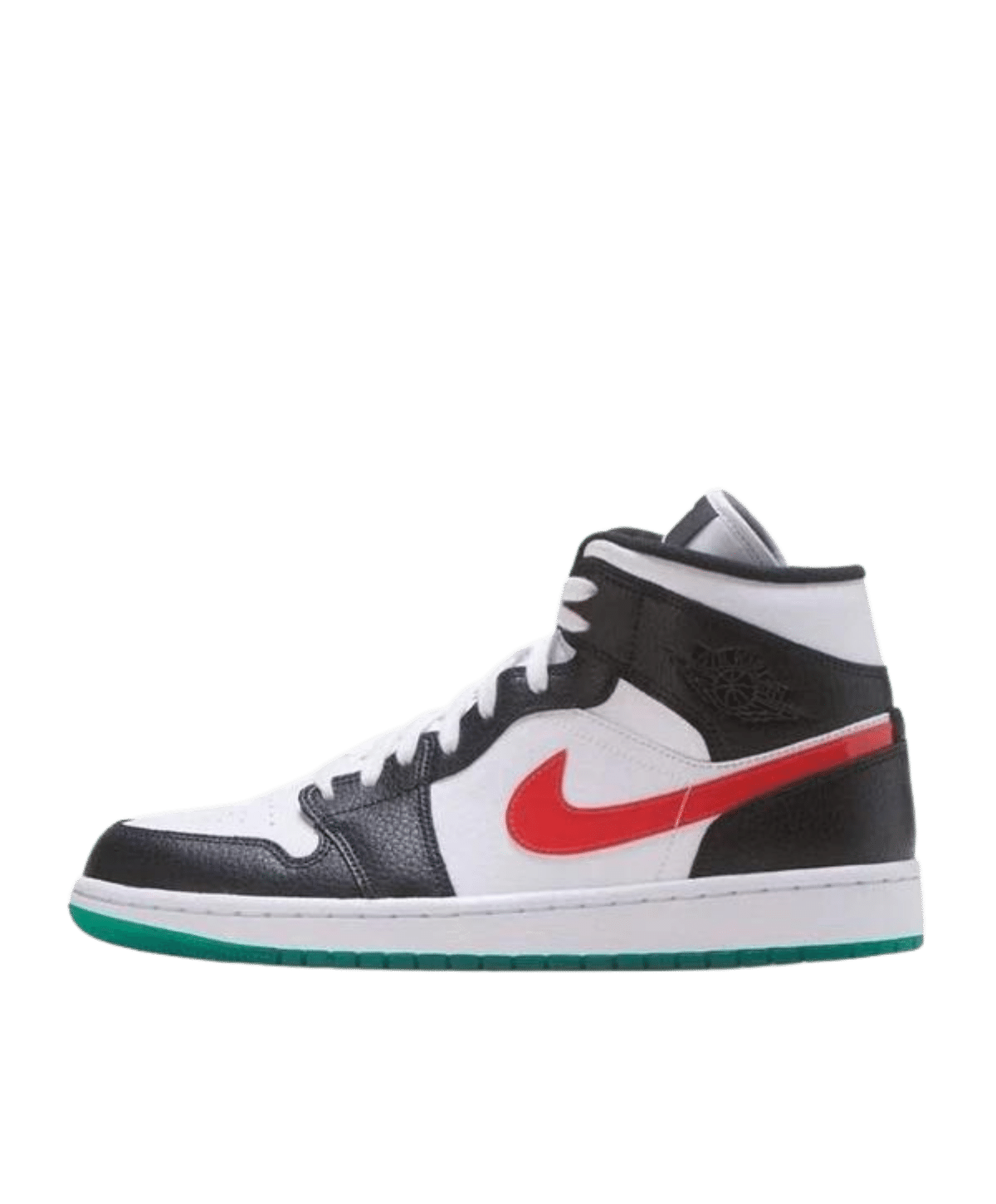 Air Jordan 1 Mid Alternate Swoosh Junior Black White Jordan 1 Mids littlelaces