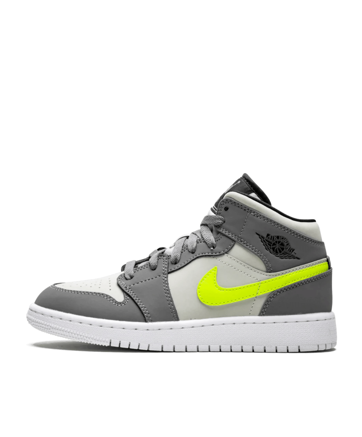 Air Jordan Mid Junior 'Gunsmoke Volt' Junior Grey Green Jordan