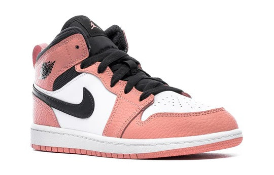 Air Jordan 1 Mid Kids 'Pink Quartz' front view