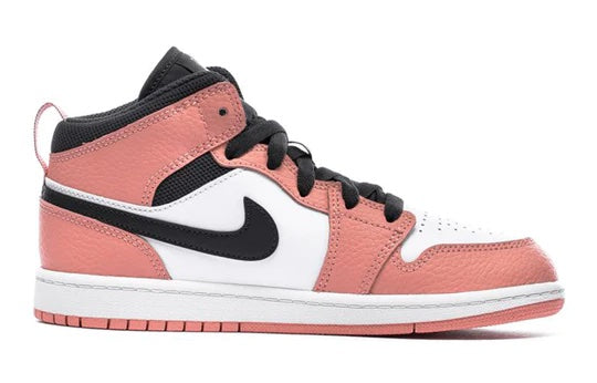 Air Jordan 1 Mid Kids 'Pink Quartz' side view