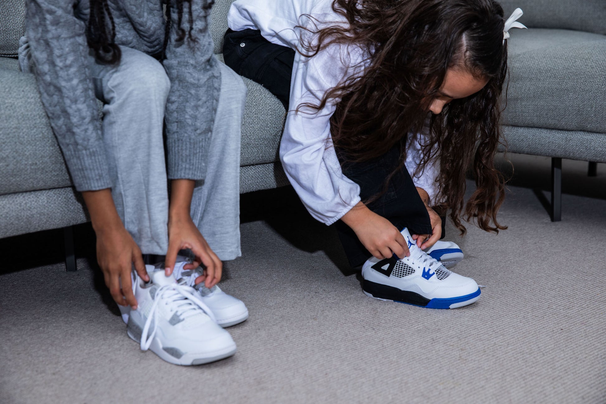 kids wearing jordans