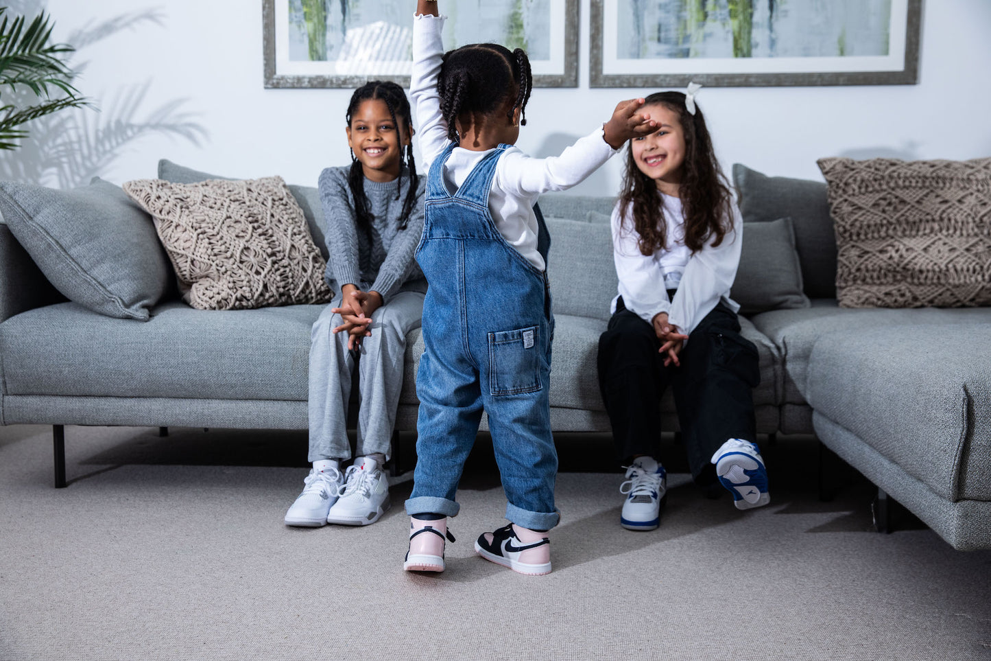 kids wearing jordans