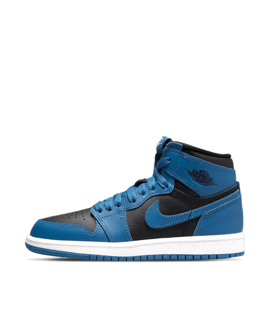 Air Jordan 1 High Kids 'Dark Marina Blue' side view