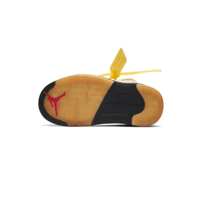 Air Jordan 5 x Off-White Kids 'Sail' sole