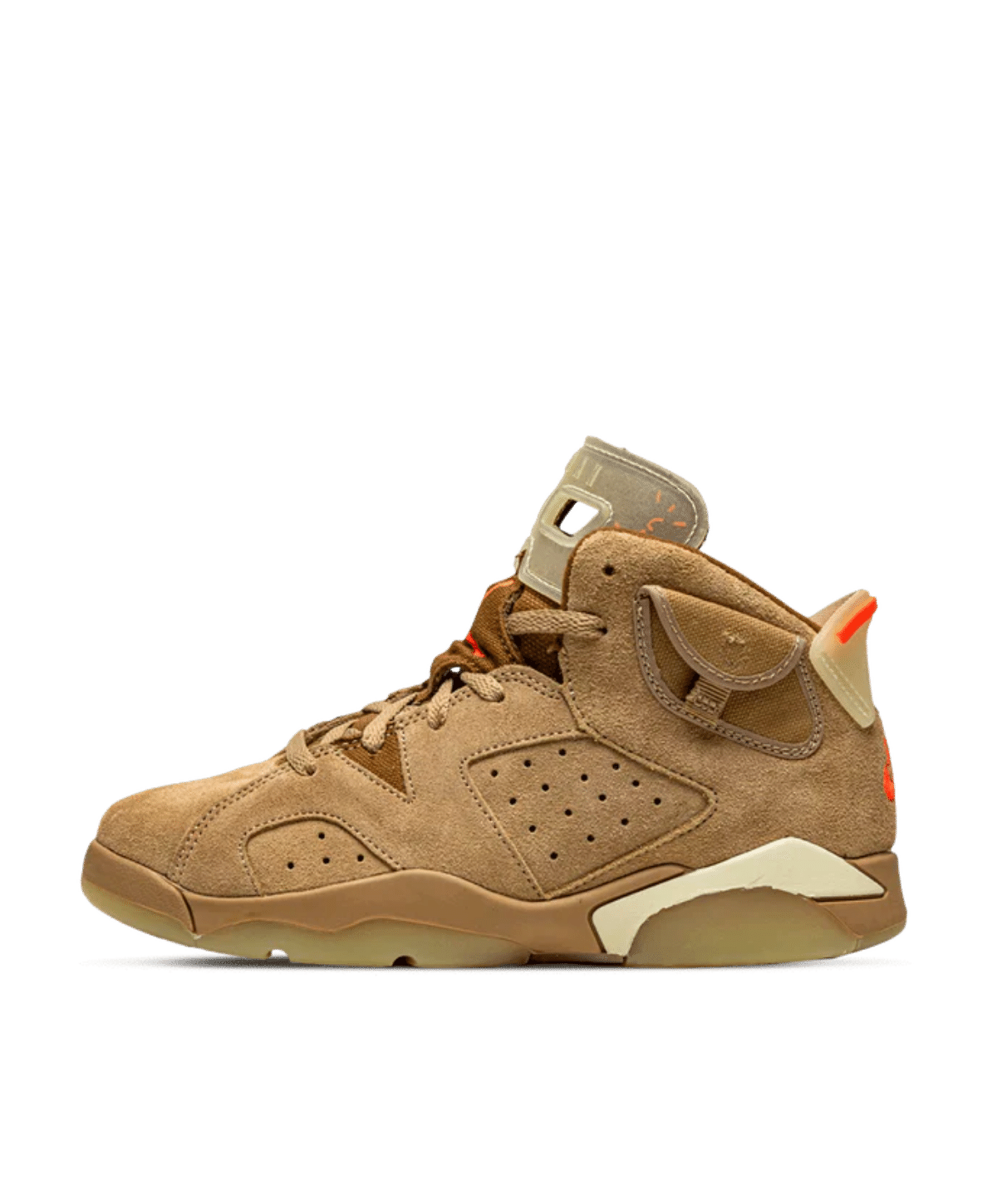 Air Jordan 6 x Travis Scott Kids British Khaki littlelaces