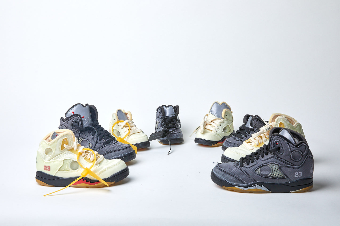 Air Jordan 5 x Off-White Kids 'Black SAIL ANTHRACITE''