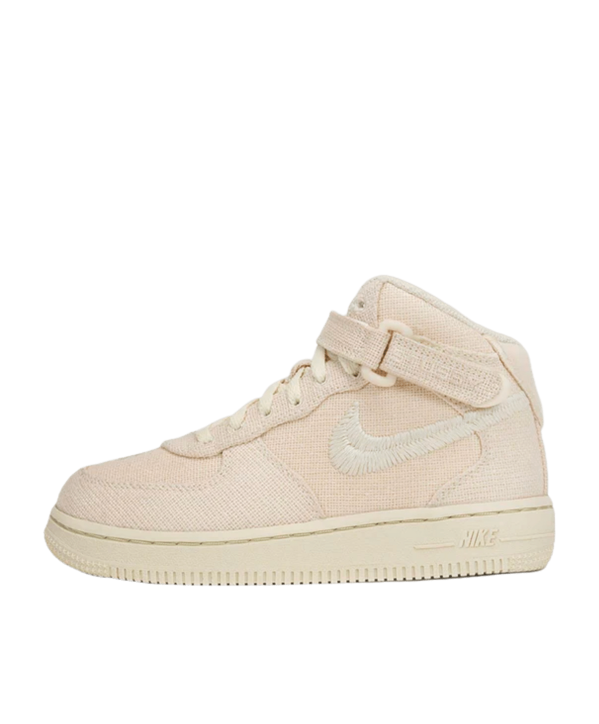 Nike Air Force 1 Mid x Stussy 'Fossil' side view