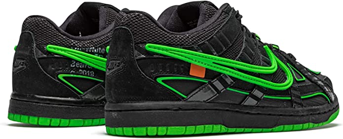 Nike Air Rubber Dunk x Off-White Kids 'Green Strike' back view