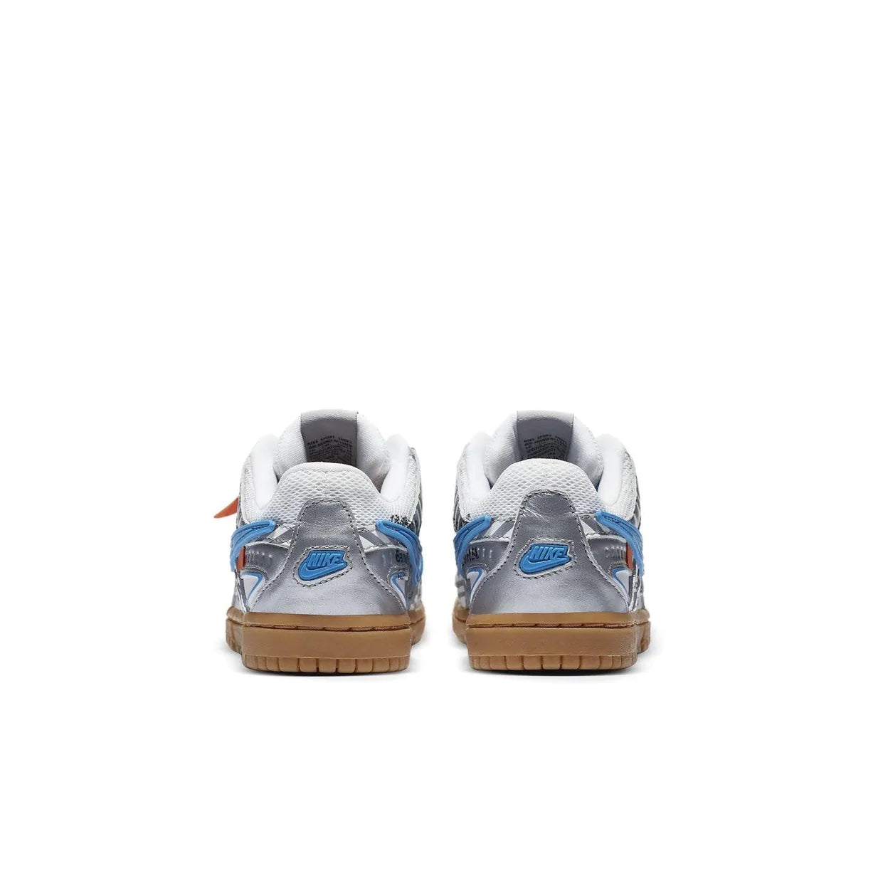 Nike Air Rubber Dunk x Off-White Kids 'University Blue' heel