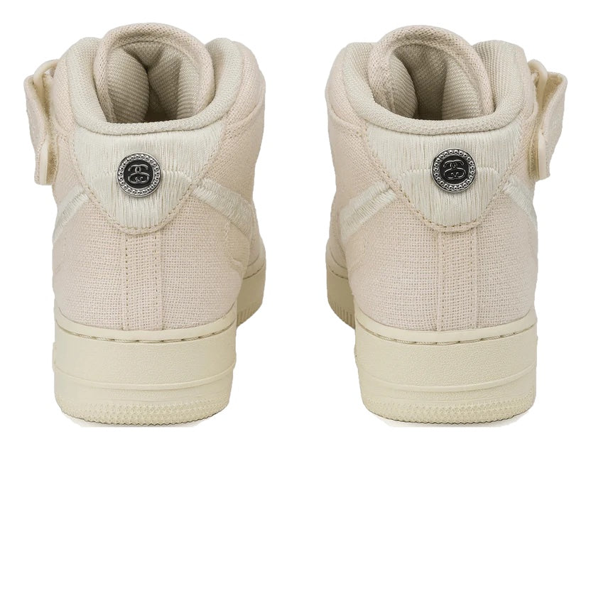 Nike Air Force 1 Mid x Stussy 'Fossil' heel