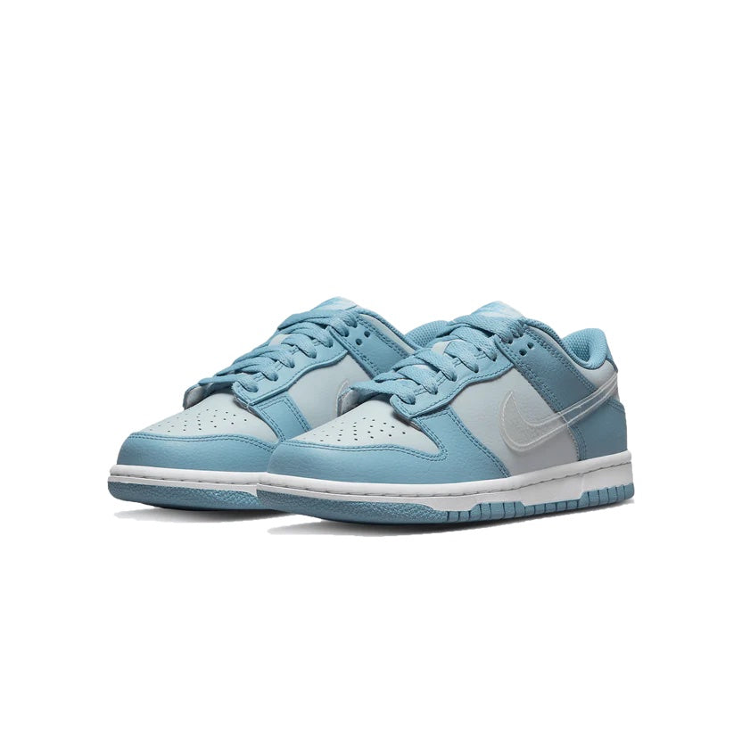 Nike Dunk Low Kids 'Clear Blue Swoosh' front view