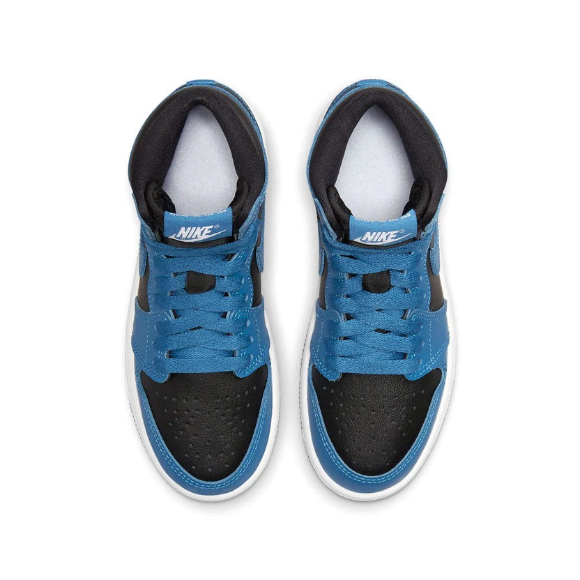 Air Jordan 1 High Kids 'Dark Marina Blue' top view