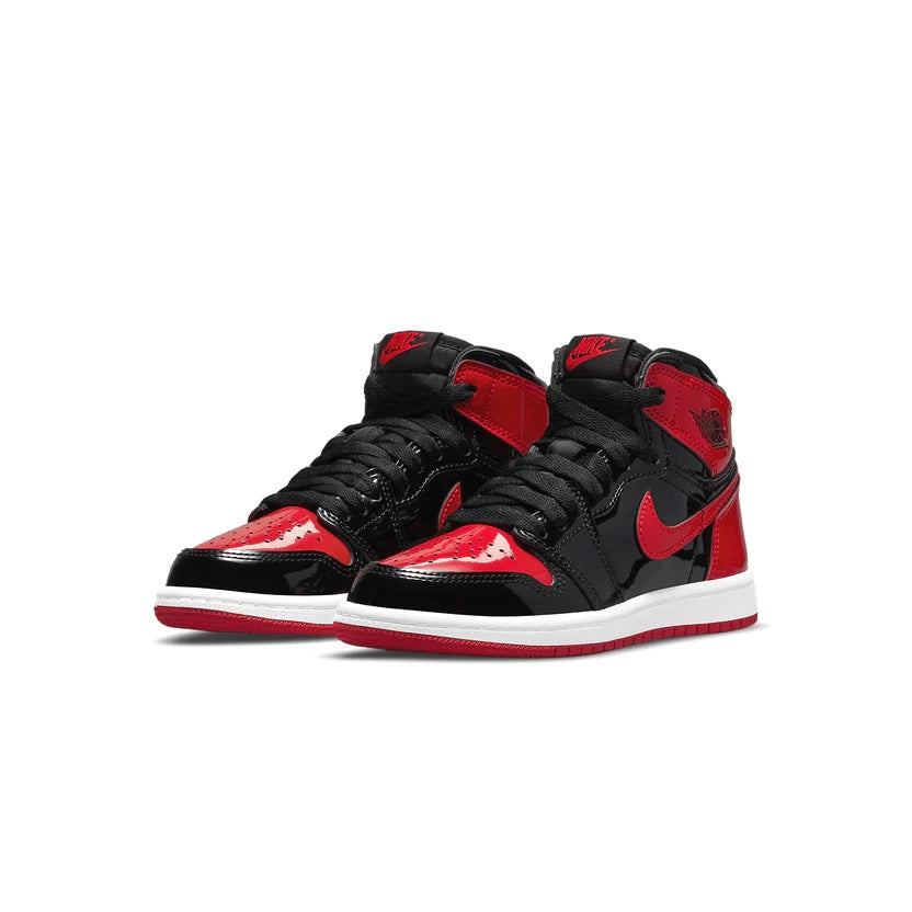 Air Jordan 1 High Kids 'Patent Bred' front view