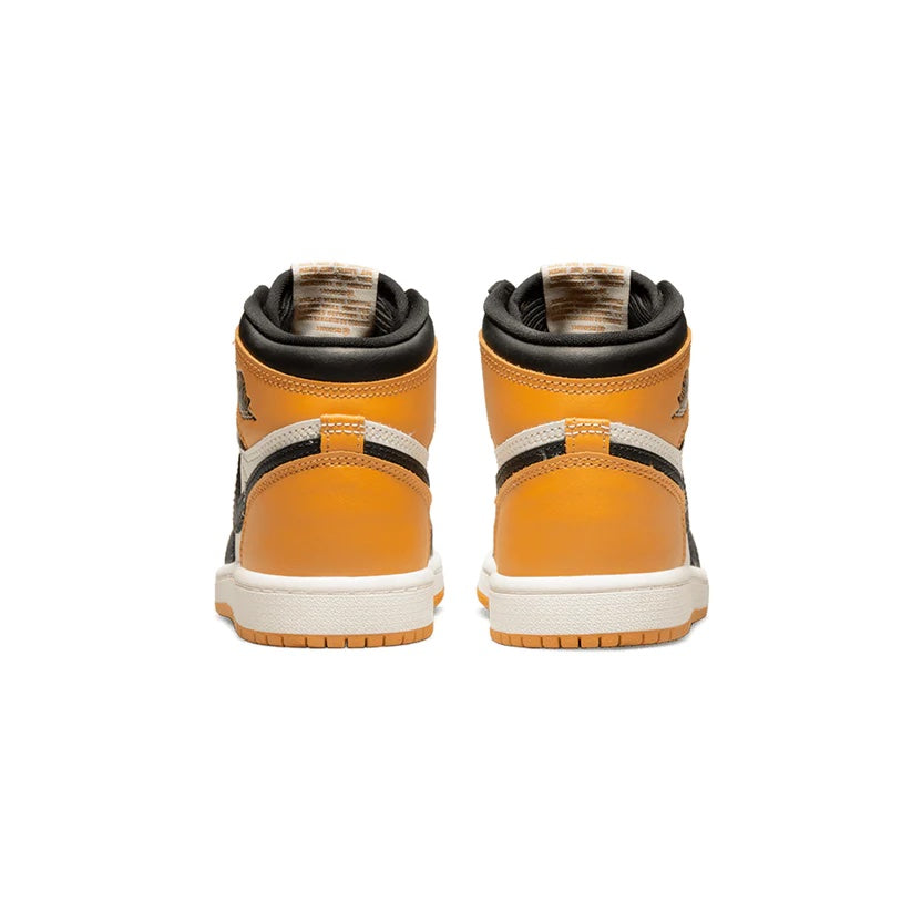 Air Jordan 1 High Kids 'Yellow Toe' heel