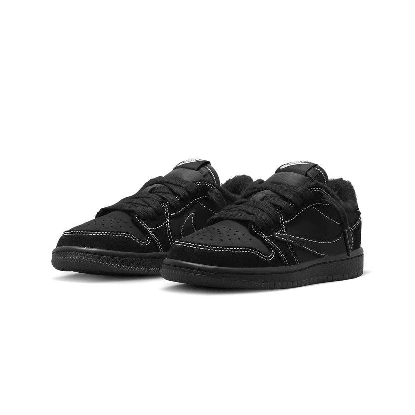 Air Jordan 1 Low x Travis Scott Kids 'Black Phantom' front view