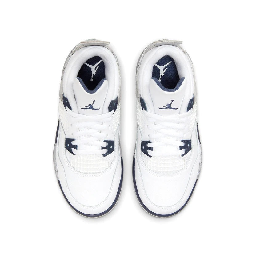 Air Jordan 4 Kids 'Midnight Navy' top view