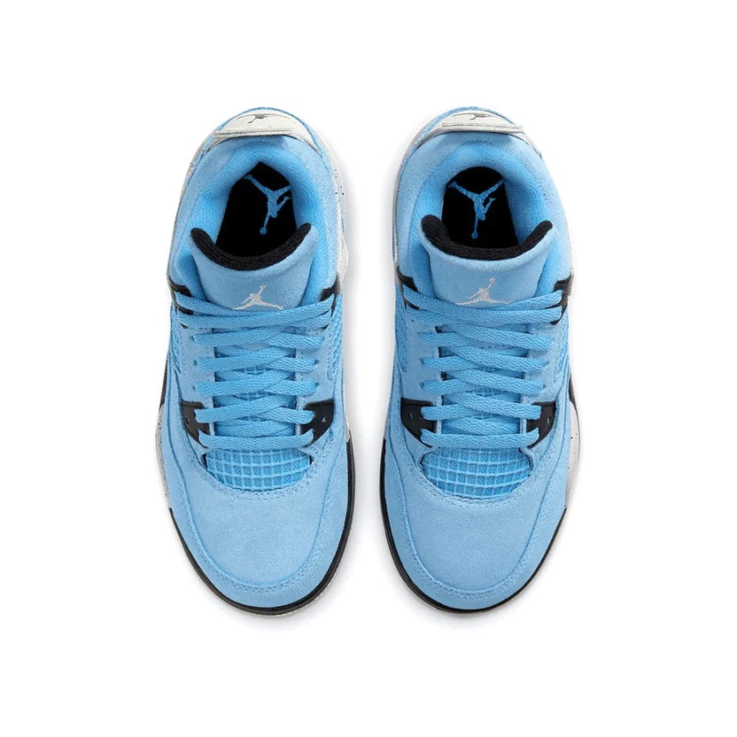 Air Jordan 4 Kids 'University Blue' top view