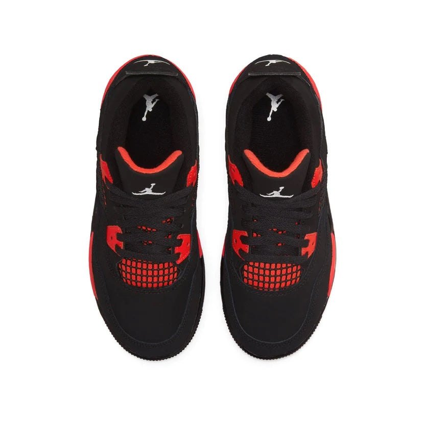 Air Jordan 4 Kids 'Red Thunder' top view