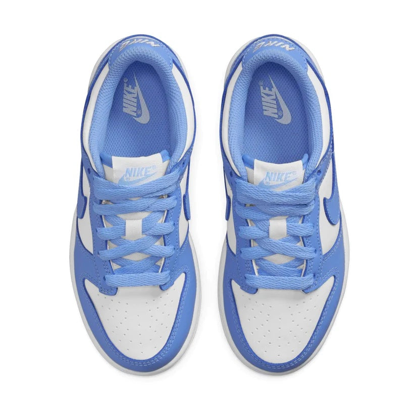 Nike Dunk Low Kids 'UNC Blue' TOP VIEW