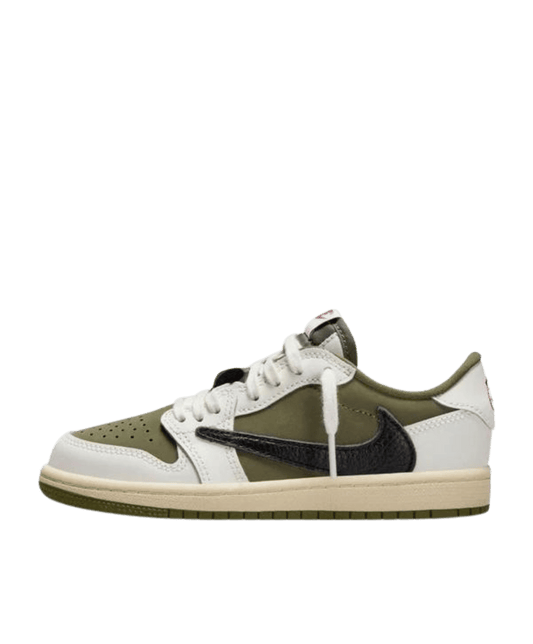 Air Jordan 1 Low x Travis Scott Kids 'Medium Olive' side view