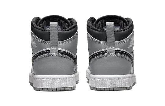 Air Jordan 1 Mid Kids 'Light Smoke Grey' heel