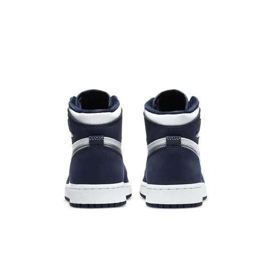 Air Jordan 1 High Junior 'Midnight Navy' heel