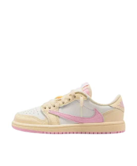 Air Jordan 1 Low x Travis Scott Kids 'Shy Pink' side view