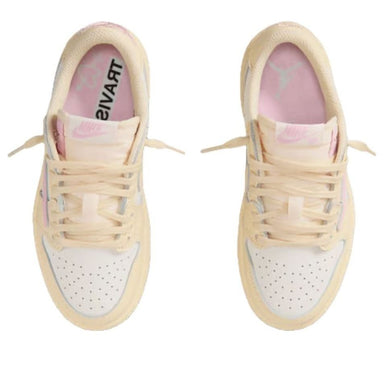 Air Jordan 1 Low x Travis Scott Kids 'Shy Pink' top view