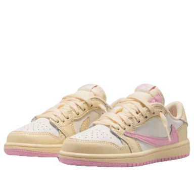Air Jordan 1 Low x Travis Scott Kids 'Shy Pink' front view