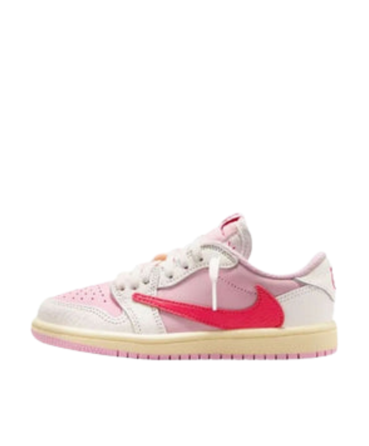 Air Jordan 1 Low x Travis Scott Kids 'Tropical Pink' side view