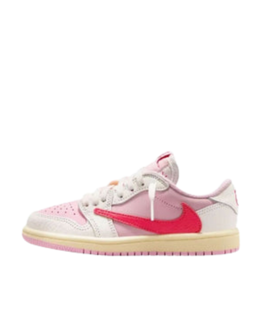 Air Jordan 1 Low x Travis Scott Kids 'Tropical Pink' side view