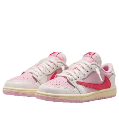 Air Jordan 1 Low x Travis Scott Kids 'Tropical Pink' front view