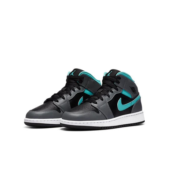 Air Jordan 1 Mid Junior Grey Aqua