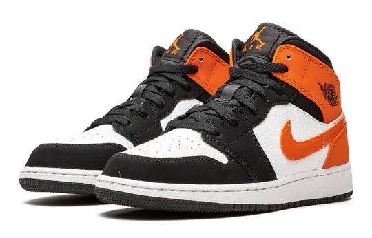 Air Jordan 1 Mid Junior Shattered Backboard Junior Orange Jordan 1s littlelaces