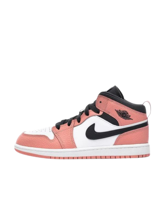 Air Jordan 1 Mid Kids 'Pink Quartz' side view