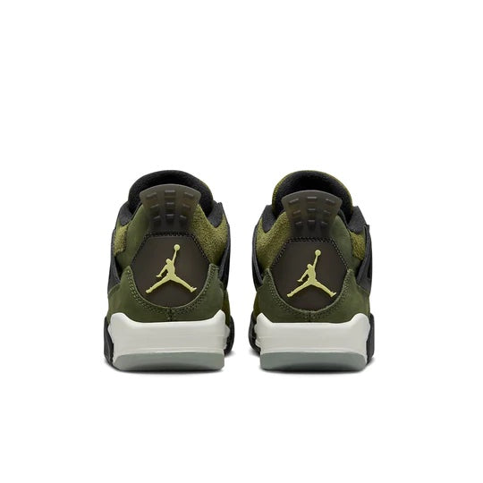 Air Jordan 4 Junior 'Craft Medium Olive' heel