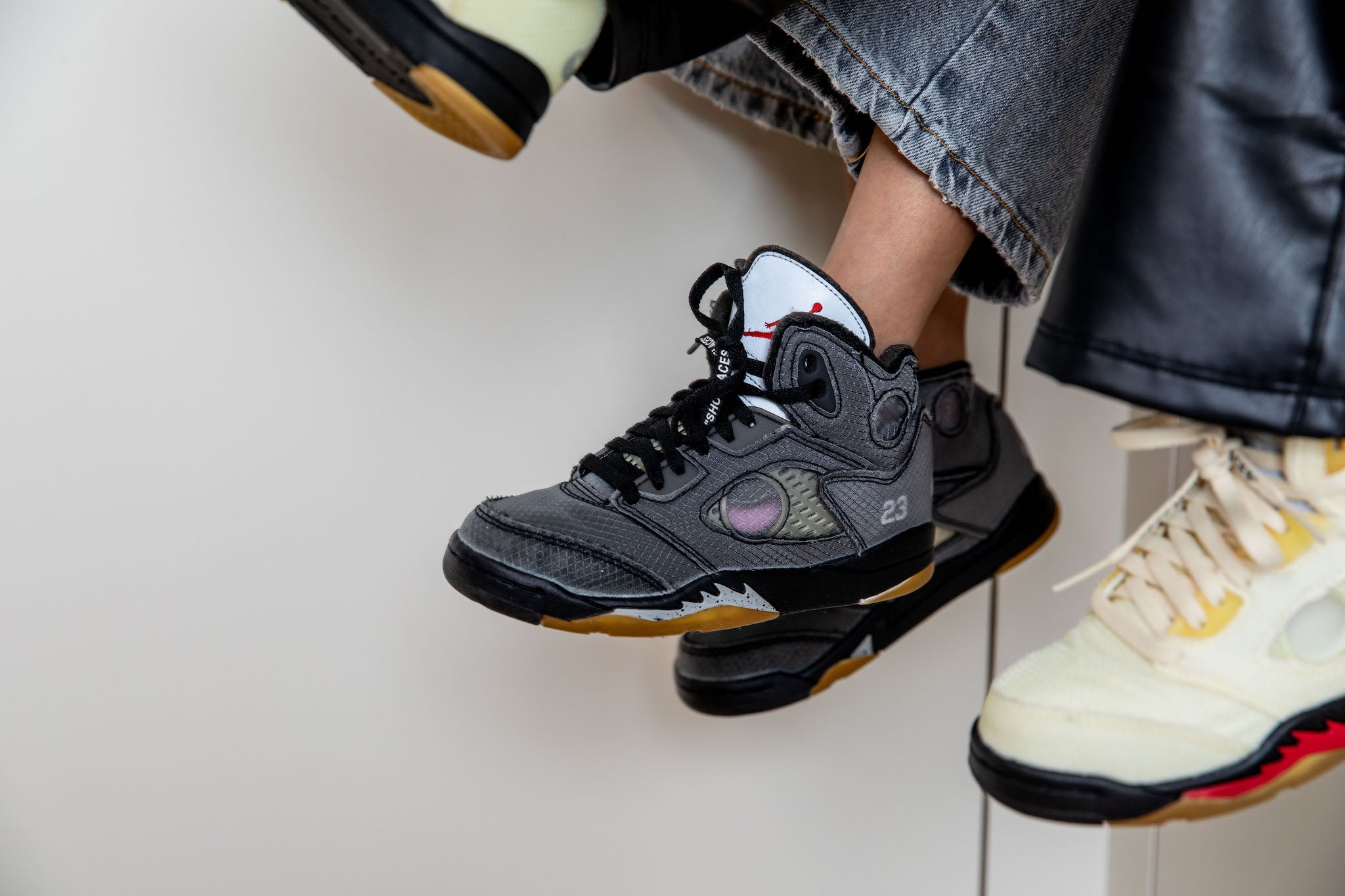 Air Jordan 5 x Off-White Kids 'Black' | Kids Jordan 5 | Kids Off