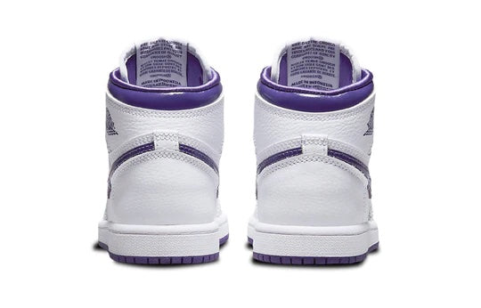 Air Jordan 1 High Kids 'Court Purple' heel