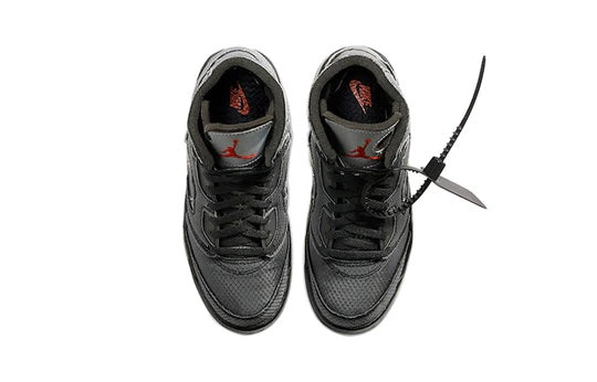 Air Jordan 5 x Off-White Kids 'Black' top view