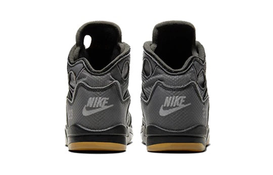 Air Jordan 5 x Off-White Kids 'Black' heel