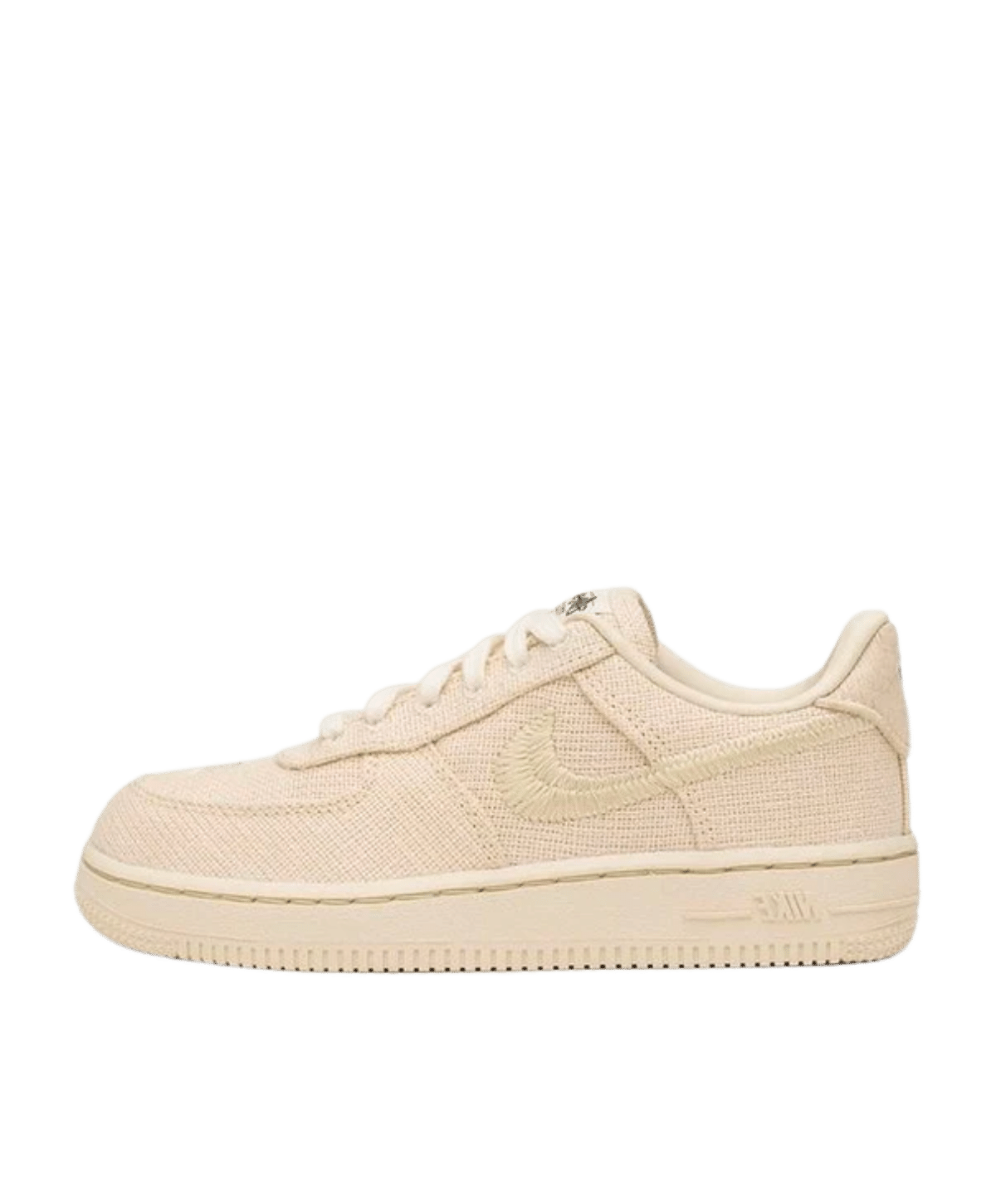 Nike Air Force 1 Low Kids x Stussy 'Fossil' side view